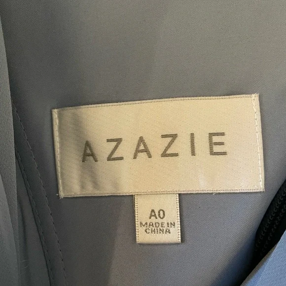 Azazie Dusty Blue Flora Dress - Picture 6 of 7